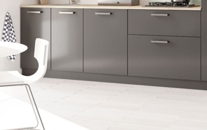 Magnolia vloer in de keuken