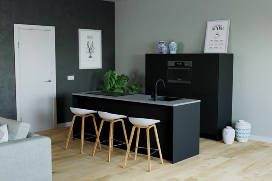 Keuken met bar